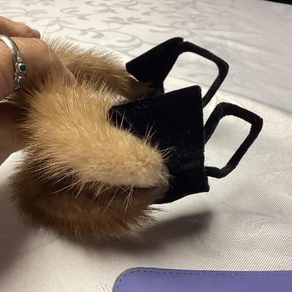 FUR HEADBAND with velvet bow - Picture 5 of 7